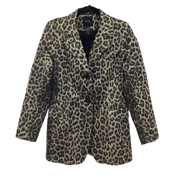 Smythe Original Boyfriend Blazer In Classic Grey Leopard Size 4 - Picture 2 of 11